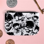 Halloween Grunge Skulls Mini Coin Purse