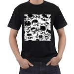 Halloween Grunge Skulls Men s T-Shirt (Black)