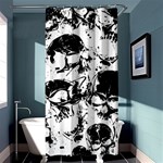 Halloween Grunge Skulls Shower Curtain 36  x 72  (Stall)