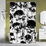 Halloween Grunge Skulls Shower Curtain 48  x 72  (Small)