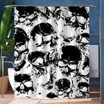 Halloween Grunge Skulls Shower Curtain 60  x 72  (Medium)