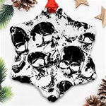 Halloween Grunge Skulls Ornament (Snowflake)