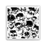 Halloween Grunge Skulls Memory Card Reader (Square)