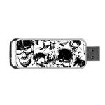 Halloween Grunge Skulls Portable USB Flash (One Side)