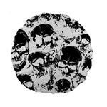 Halloween Grunge Skulls Standard 15  Premium Round Cushion 