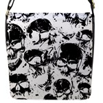 Halloween Grunge Skulls Flap Closure Messenger Bag (S)