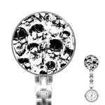 Halloween Grunge Skulls Stainless Steel Nurses Watch