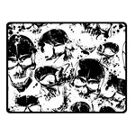 Halloween Grunge Skulls Double Sided Fleece Blanket (Small)