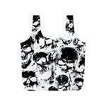 Halloween Grunge Skulls Full Print Recycle Bag (S)