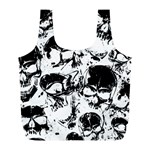 Halloween Grunge Skulls Full Print Recycle Bag (L)