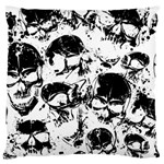 Halloween Grunge Skulls Large Flano Cushion Case (One Side)