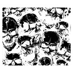 Halloween Grunge Skulls Double Sided Flano Blanket (Small)