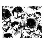 Halloween Grunge Skulls Double Sided Flano Blanket (Large)