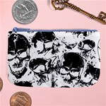 Halloween Grunge Skulls Large Coin Purse