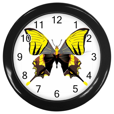 Butterfly M2 Wall Clock (Black) from ArtsNow.com Front