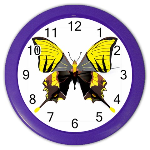 Butterfly M2 Color Wall Clock from ArtsNow.com Front