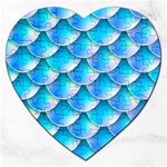 Mermaid Tail Blue Jigsaw Puzzle (Heart)