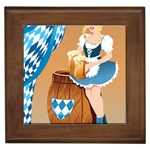 oktoberfest blonde beer girl Framed Tile