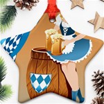 oktoberfest blonde beer girl Ornament (Star)