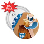 oktoberfest blonde beer girl 2.25  Button (100 pack)