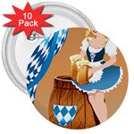 oktoberfest blonde beer girl 3  Button (10 pack)