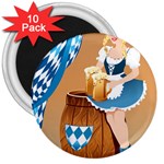 oktoberfest blonde beer girl 3  Magnet (10 pack)