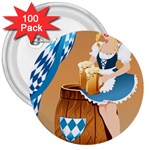 oktoberfest blonde beer girl 3  Button (100 pack)