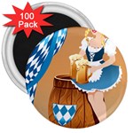 oktoberfest blonde beer girl 3  Magnet (100 pack)