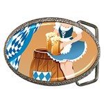 oktoberfest blonde beer girl Belt Buckle