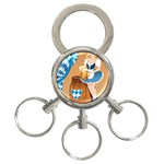 oktoberfest blonde beer girl 3-Ring Key Chain