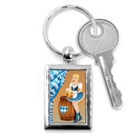 oktoberfest blonde beer girl Key Chain (Rectangle)