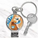 oktoberfest blonde beer girl Nail Clippers Key Chain