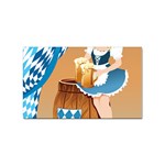 oktoberfest blonde beer girl Sticker (Rectangular)