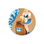 oktoberfest blonde beer girl Magnet 3  (Round)