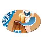 oktoberfest blonde beer girl Magnet (Oval)