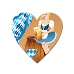 oktoberfest blonde beer girl Magnet (Heart)