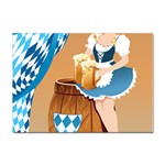 oktoberfest blonde beer girl Sticker A4 (10 pack)