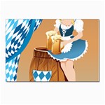 oktoberfest blonde beer girl Postcard 4  x 6 