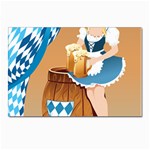 oktoberfest blonde beer girl Postcard 5  x 7 