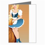 oktoberfest blonde beer girl Greeting Card