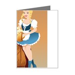 oktoberfest blonde beer girl Mini Greeting Card