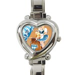 oktoberfest blonde beer girl Heart Italian Charm Watch