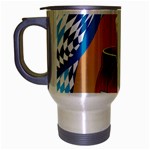 oktoberfest blonde beer girl Travel Mug (Silver Gray)