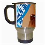 oktoberfest blonde beer girl Travel Mug (White)