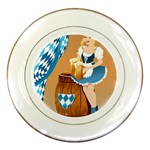 oktoberfest blonde beer girl Porcelain Plate