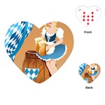 oktoberfest blonde beer girl Playing Cards Single Design (Heart)