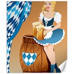 oktoberfest blonde beer girl Canvas 8  x 10 