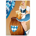 oktoberfest blonde beer girl Canvas 12  x 18 