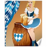 oktoberfest blonde beer girl Canvas 16  x 20 