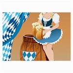 oktoberfest blonde beer girl Large Glasses Cloth